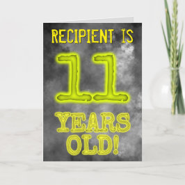 Tarjeta Asombroso Aspecto de Aura "¡11 AÑOS!" + Nombre