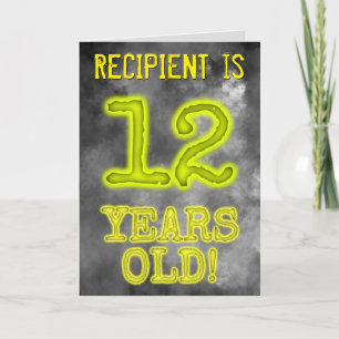 Tarjeta Asombroso Aspecto de Aura "¡12 AÑOS!" + Nombre