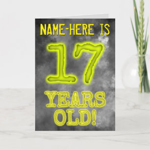 Tarjeta Asombroso Aspecto de Aura "¡17 AÑOS!" + Nombre