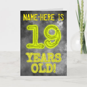 Tarjeta Asombroso Aspecto de Aura "¡19 AÑOS!" + Nombre