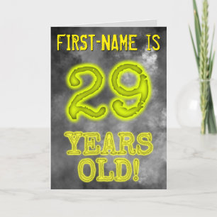 Tarjeta Asombroso Aspecto de Aura "¡29 AÑOS!" + Nombre