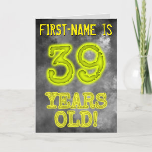 Tarjeta Asombroso Aspecto de Aura "¡39 AÑOS!" + Nombre