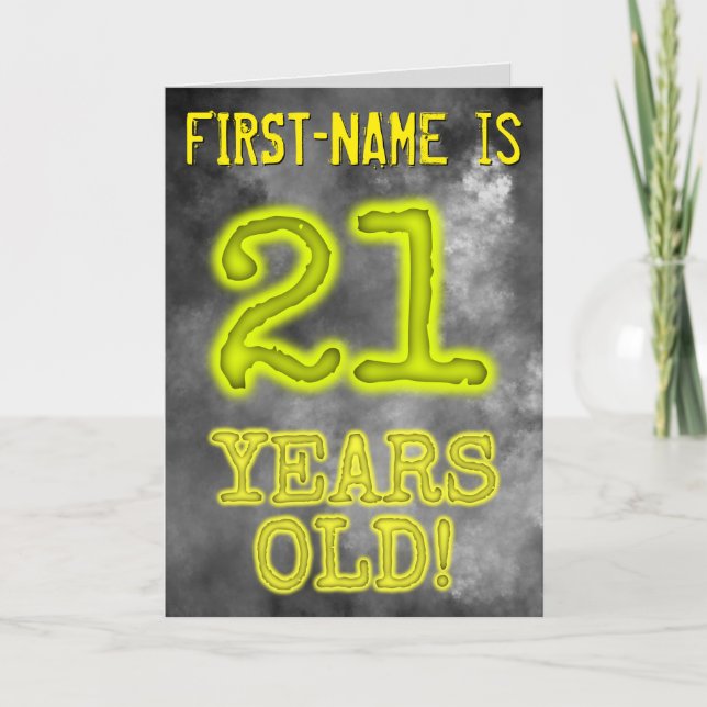 Tarjeta Asombroso Aspecto de Aura de 21 años de edad! + No (Anverso)