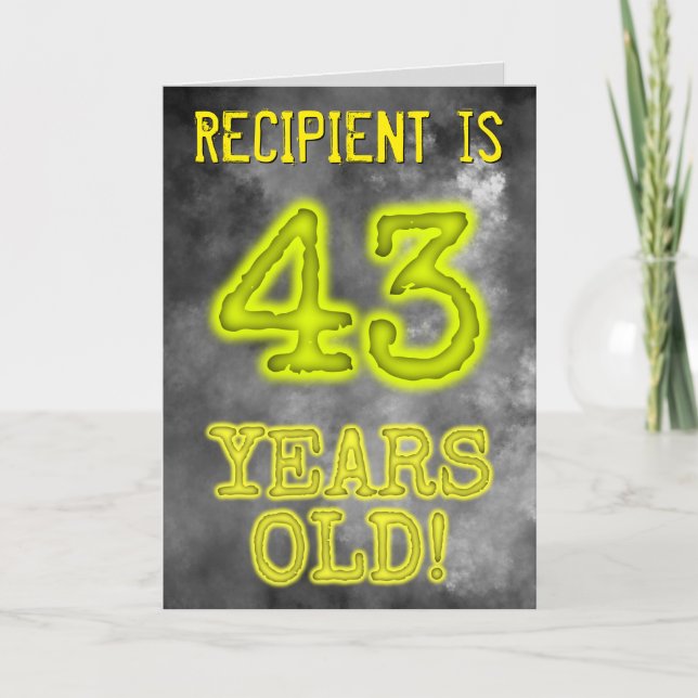 Tarjeta Asombroso Aspecto de Aura de 43 años de edad! + No (Anverso)