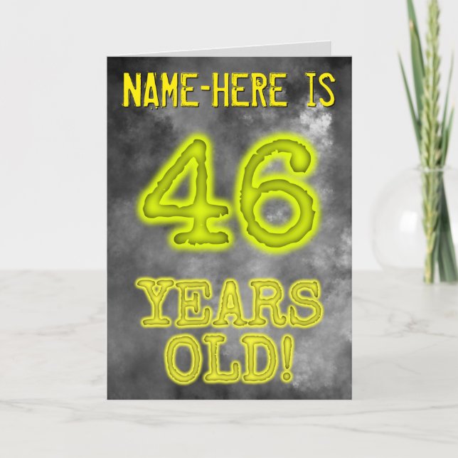 Tarjeta Asombroso Aspecto de Aura de 46 años de edad! + No (Anverso)