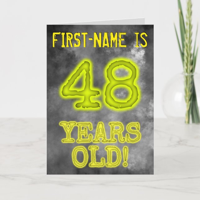 Tarjeta Asombroso Aspecto de Aura de 48 años de edad! + No (Anverso)