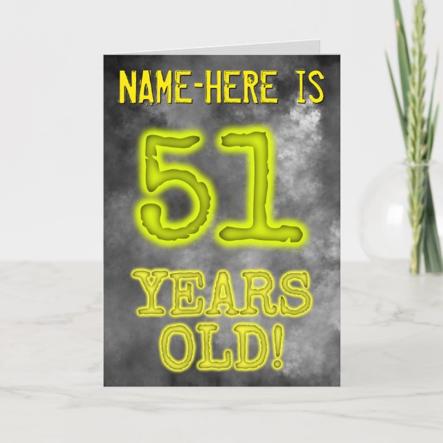 Tarjeta Asombroso Aspecto de Aura de 51 años de edad! + No (Anverso)