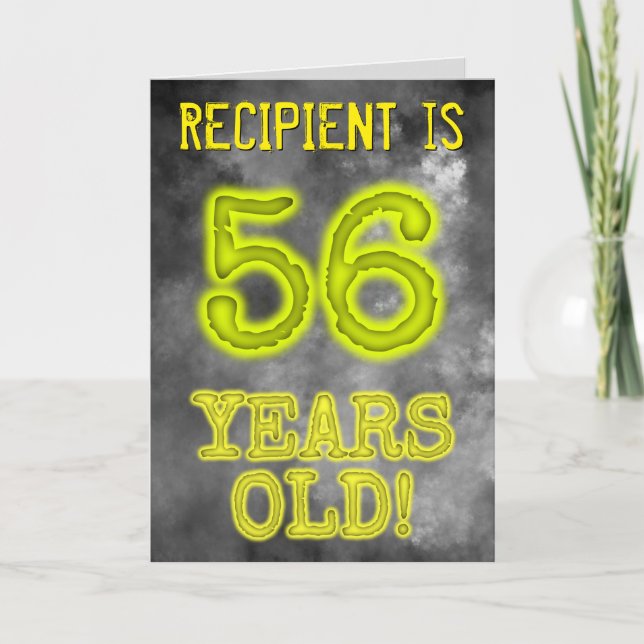 Tarjeta Asombroso Aspecto de Aura de 56 años de edad! + No (Anverso)