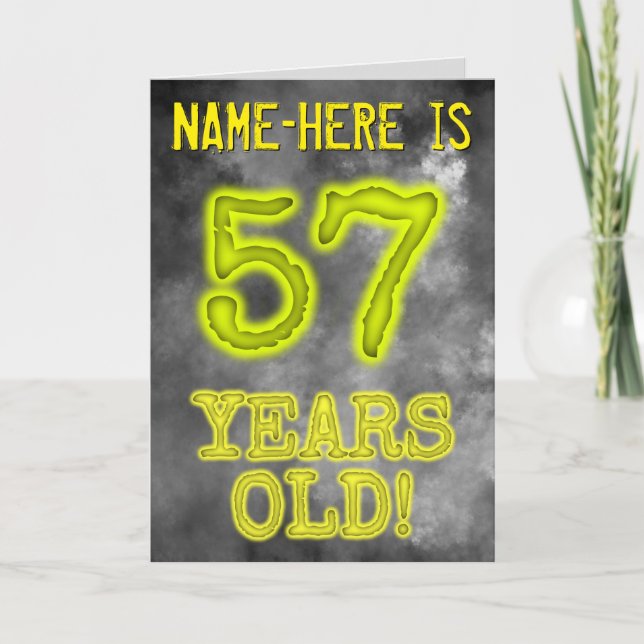 Tarjeta Asombroso Aspecto de Aura de 57 años de edad! + No (Anverso)