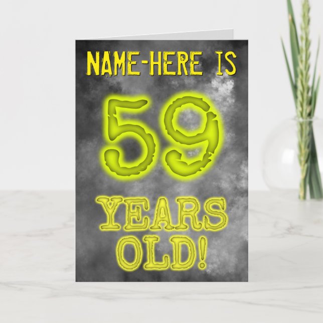 Tarjeta Asombroso Aspecto de Aura de 59 años de edad! + No (Anverso)
