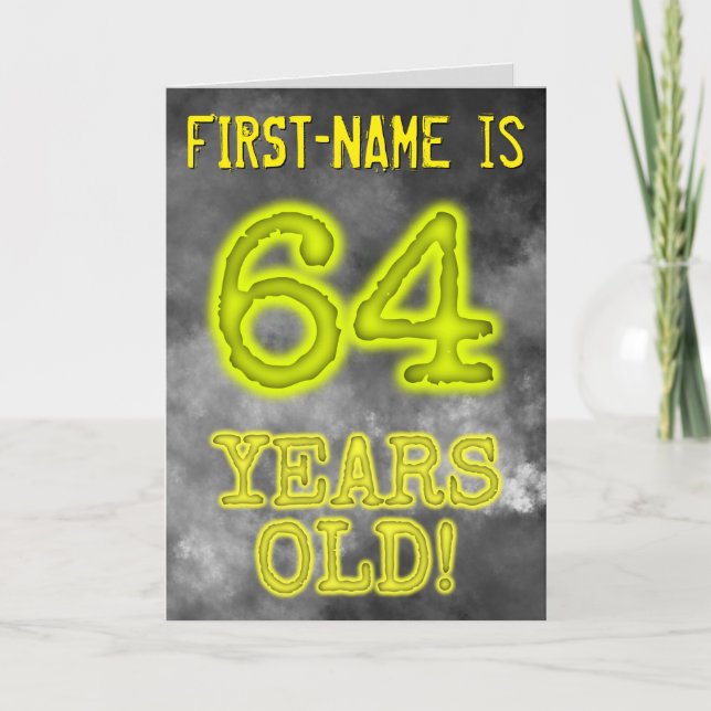 Tarjeta Asombroso Aspecto de Aura de 64 años de edad! + No (Anverso)