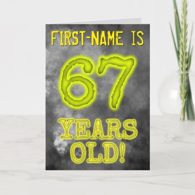 Tarjeta Asombroso Aspecto de Aura de 67 años de edad! + No (Anverso)