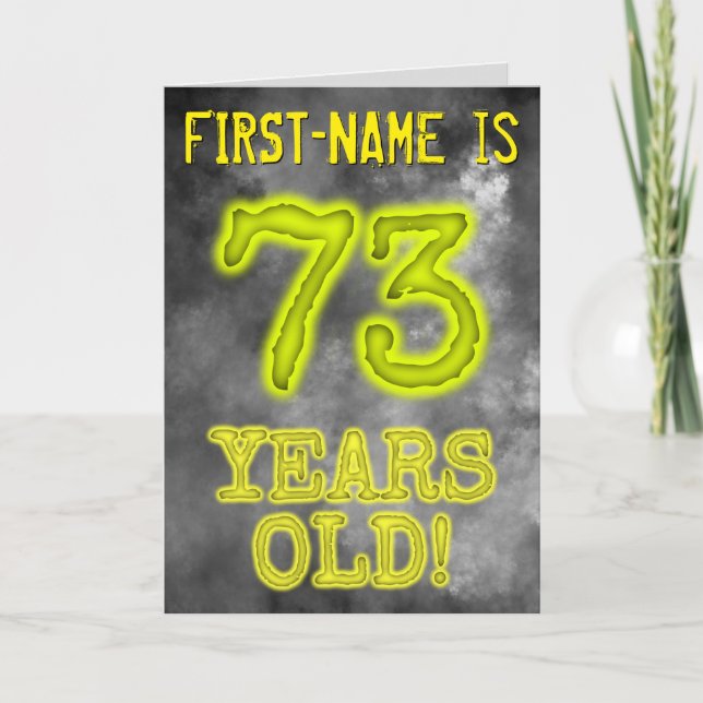 Tarjeta Asombroso Aspecto de Aura de 73 años de edad! + No (Anverso)