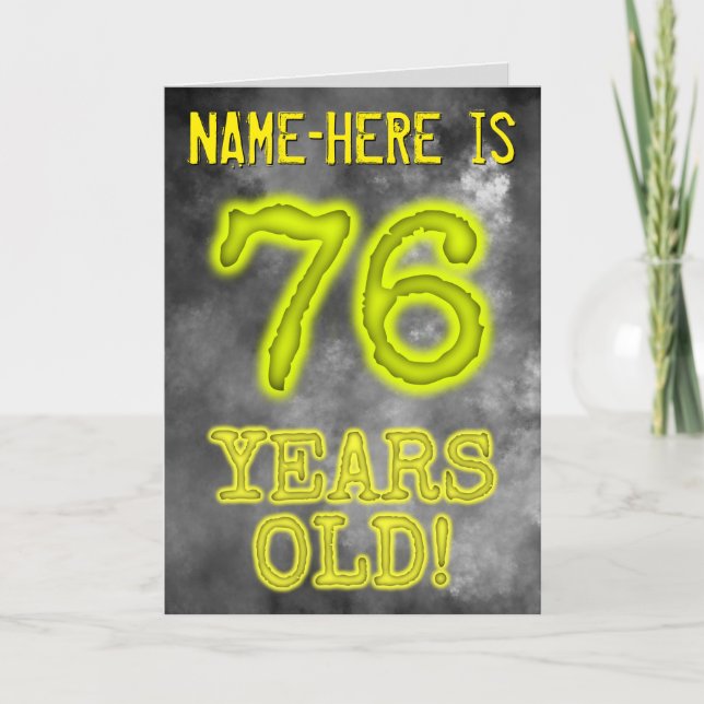 Tarjeta Asombroso Aspecto de Aura de 76 AÑOS! + Nombre (Anverso)