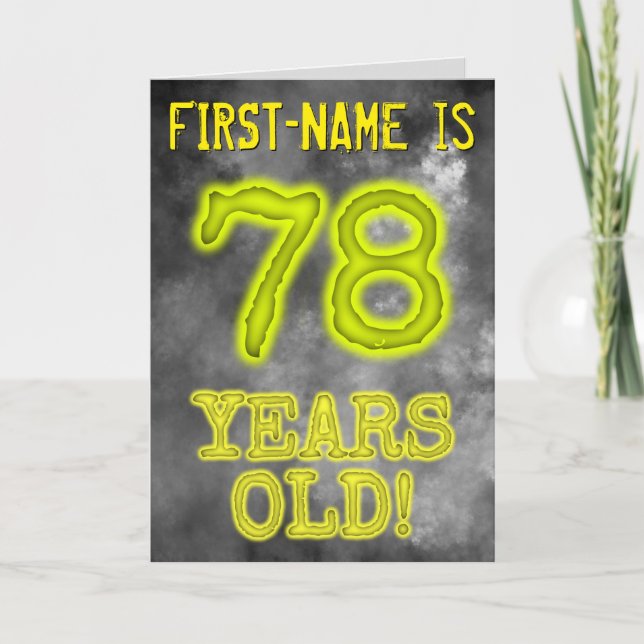 Tarjeta Asombroso Aspecto de Aura de 78 años de edad! + No (Anverso)
