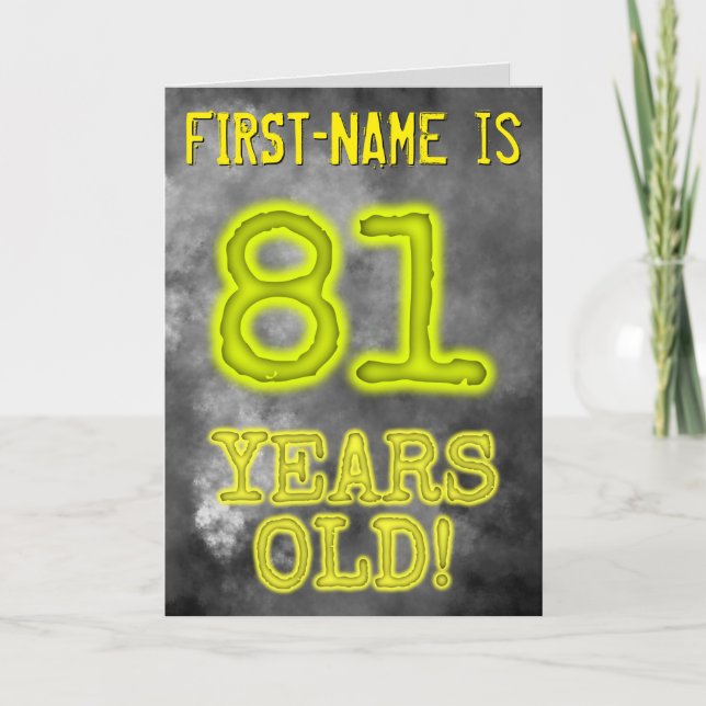 Tarjeta Asombroso Aspecto de Aura de 81 AÑOS! + Nombre (Anverso)