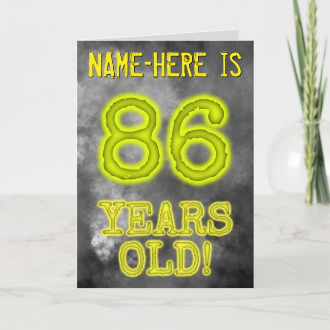 Tarjeta Asombroso Aspecto de Aura de 86 AÑOS! + Nombre (Anverso)
