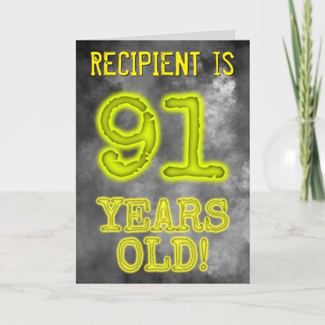 Tarjeta Asombroso Aspecto de Aura de 91 AÑOS! + Nombre (Anverso)
