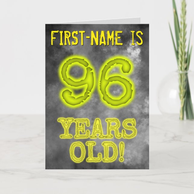 Tarjeta Asombroso Aspecto de Aura de 96 AÑOS! + Nombre (Anverso)