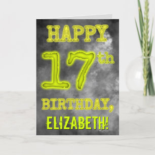 Tarjeta Asombroso Aura luce FELIZ 17 CUMPLEAÑOS