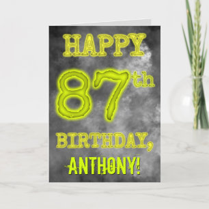 Tarjeta Asombroso Aura luce FELIZ 87º CUMPLEAÑOS