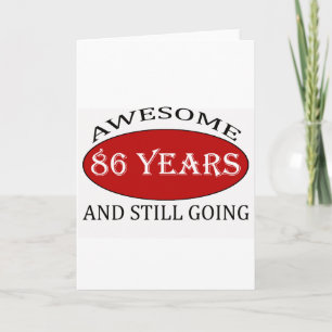 Tarjeta asombrosos diseños de cumpleaños de 86 años