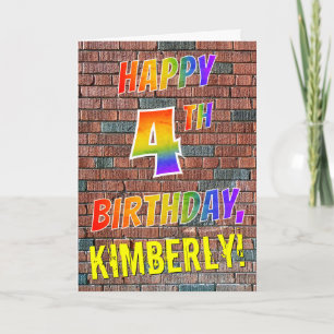 Tarjeta Aspecto Arcoíris Inspirado en Grafitis FELIZ CUMPL