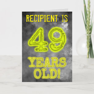 Tarjeta Aspecto de Aura Brillante y Espeluznante "¡49 AÑOS
