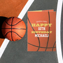 Tarjeta Aspecto del baloncesto Añade tu nombre y cumpleaño