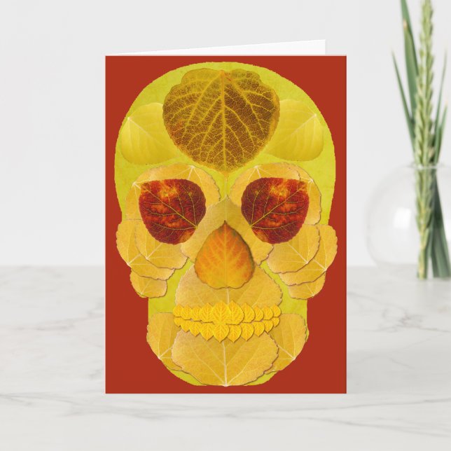 Tarjeta Aspen Leaf Skull 1 (Anverso)