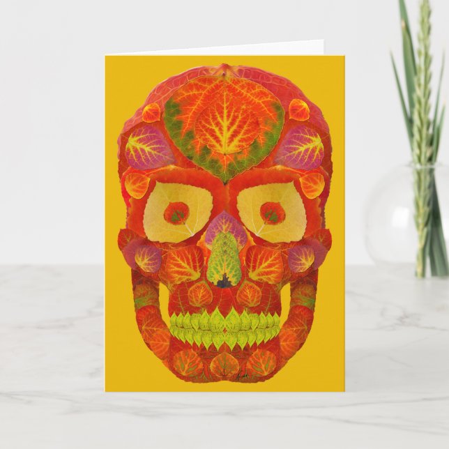 Tarjeta Aspen Leaf Skull 16 (Anverso)