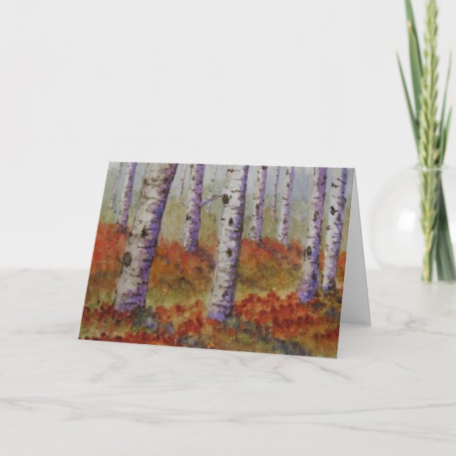 Tarjeta Aspens de otoño (Anverso)