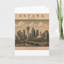 Tarjeta Astana | Vintage Travel City Design