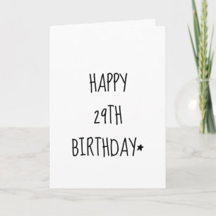 Tarjeta Asterisk, feliz 29 de cumpleaños de nuevo