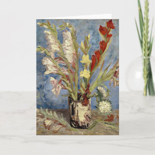 Tarjeta Asters de Gladioli y China   Vincent van Gogh