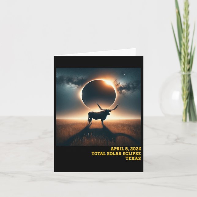 Tarjeta Astro conmemorativo del eclipse solar total de Tex (Anverso)