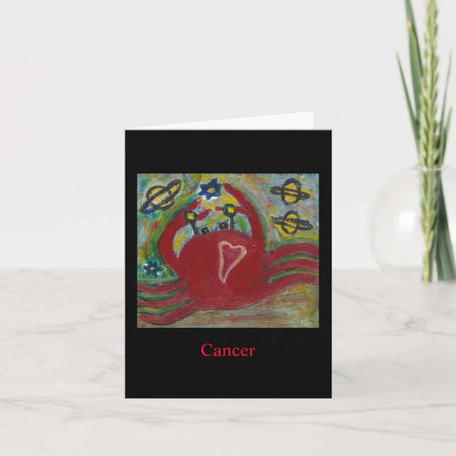 Tarjeta Astrología Cáncer de Horoscopio (Anverso)
