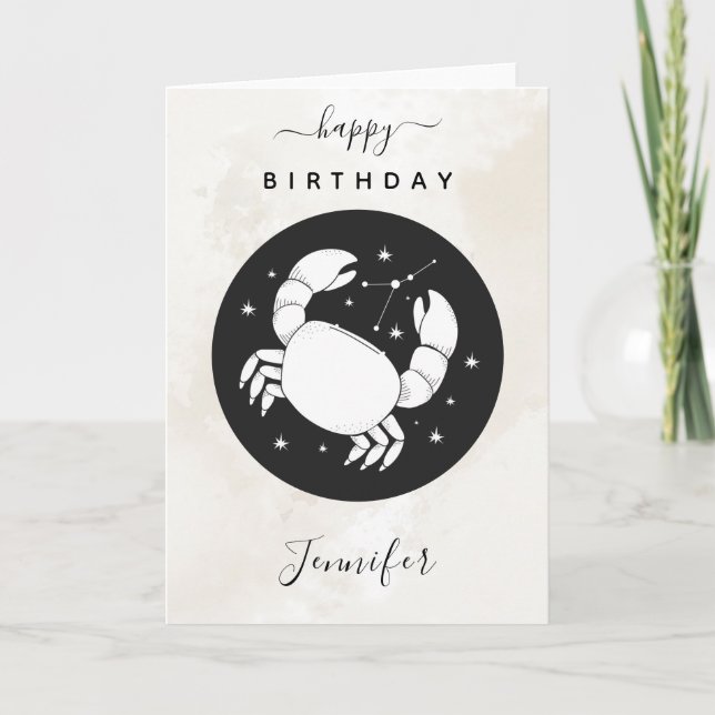 Tarjeta Astrología del cáncer Signo de estrella del zodiac (Anverso)