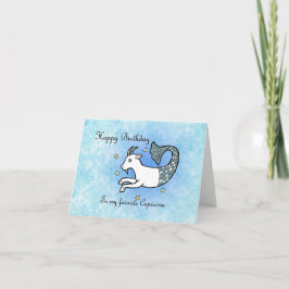 Tarjeta Astrológico Rótulo Zodiaco Capricorn Cabra Cumplea