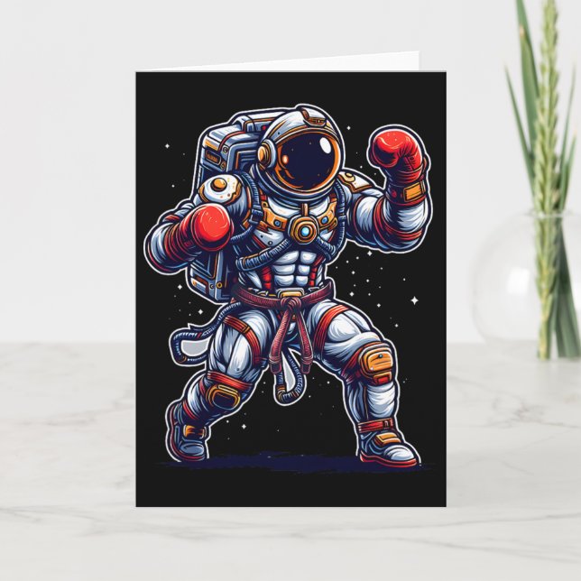 Tarjeta Astronaut Muay Thai Boxeo Karate Kickboxing Marti (Anverso)