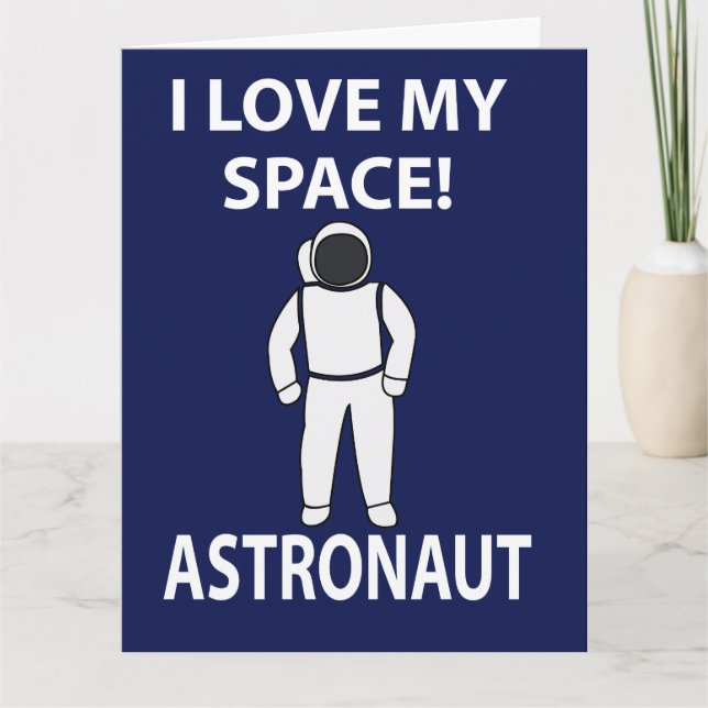 Tarjeta Astronauta Amo a mi astronauta espacial (Anverso)