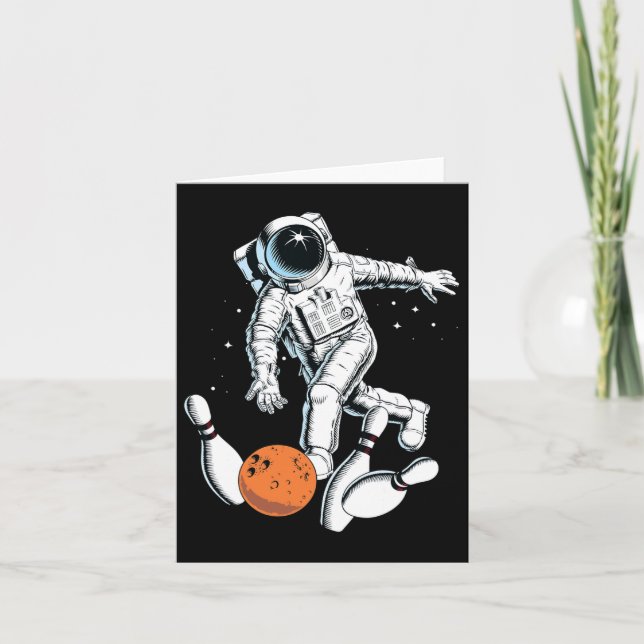 Tarjeta Astronauta boliche espacial Guay Astronaut Bowling (Anverso)
