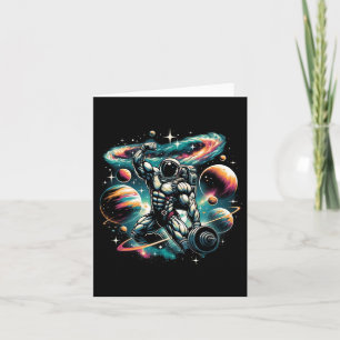 Tarjeta Astronauta De Guay Galaxy Bodybuilder Sobre Constr