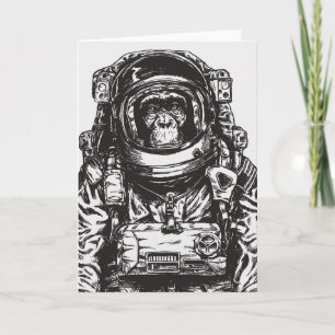 Tarjeta Astronauta de monos