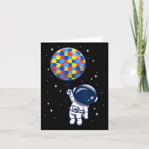 Tarjeta Astronauta divertida Bylloon Autism Awareness Spac