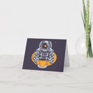 Tarjeta Astronauta Love Coffee