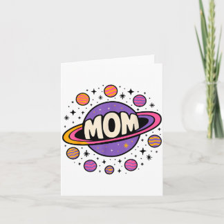 Tarjeta Astronauta Mamá Planetas Del Sistema Solar Día De