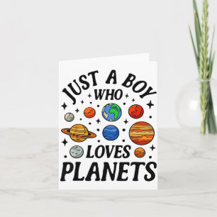Tarjeta Astronauta Solo Un Niño Que Ama Los Planetas Siste