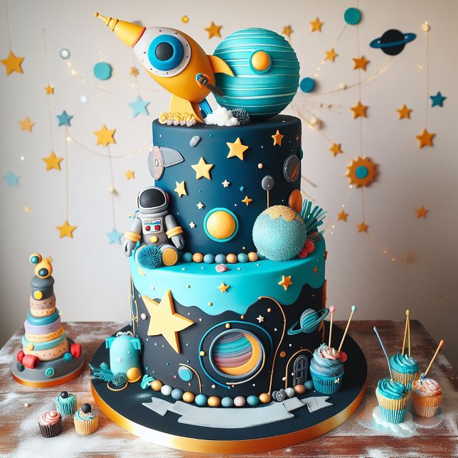 TARJETA ASTRONAUTA Y NIÑOS ESPACIALES DE CUMPLEAÑOS (Subido por el creador)