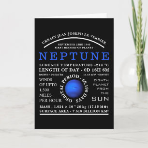 Tarjeta Astronomía detallada de Planet Neptune